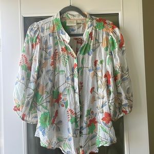 Maeve By Anthropologie Floral Blouse